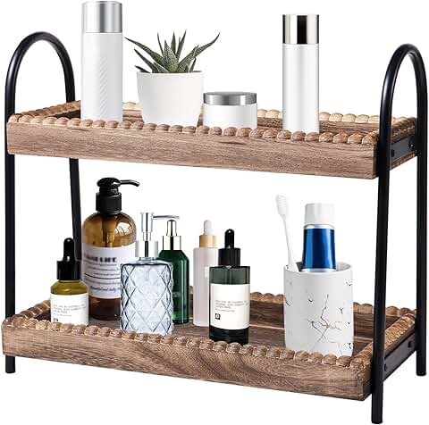 Two-Tier Bathroom and Kitchen Countertop Organizer