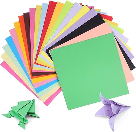 200 Origami Papers in 20 Colors for Crafts