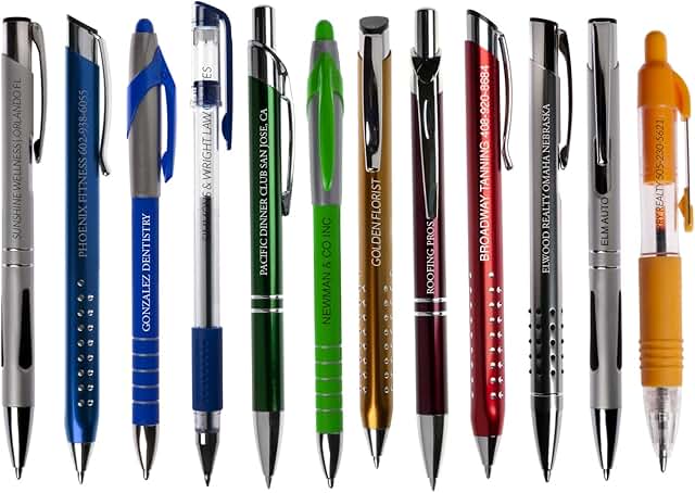 Misprinted Pen Assortment, 100 Black and Blue Ink Pens
