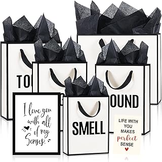 Set of 5 Senses Gift Bags with Tissue and Card