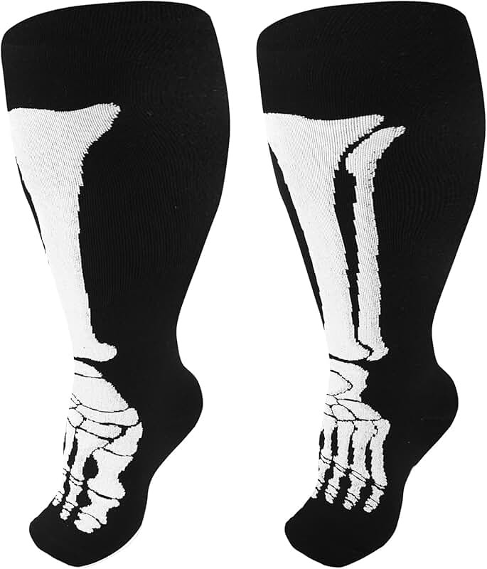Plus Size Wide Calf Compression Socks for Women