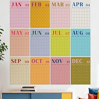 Large Reusable Wall Calendar for 2026, 12 Months