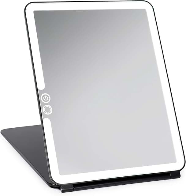 Eclipse LED Travel Makeup Mirror with 3 Light Colors