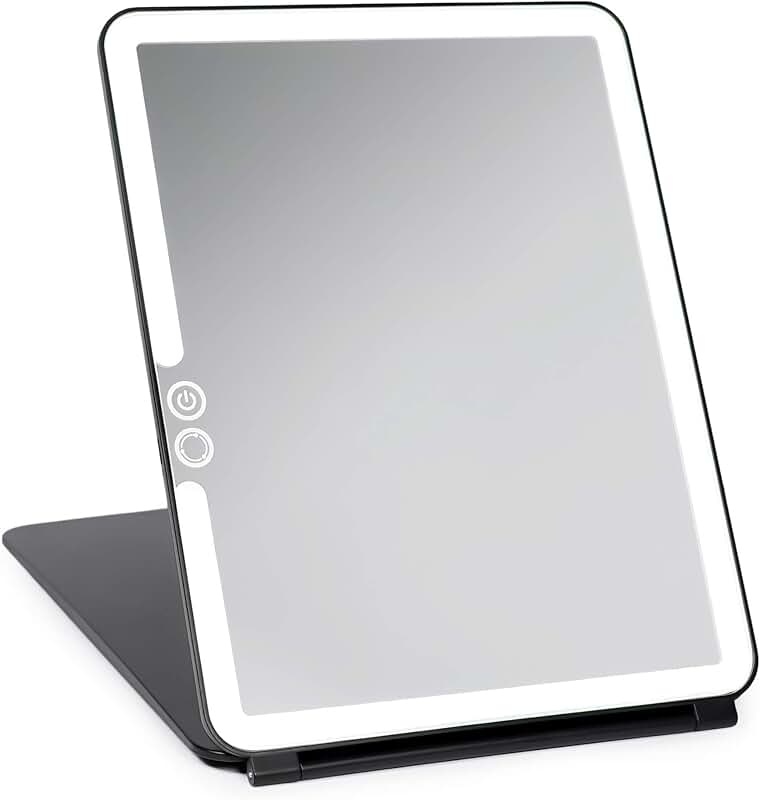 Eclipse LED Travel Makeup Mirror with 3 Light Colors
