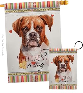 Dog and Puppy Garden House Flag Set