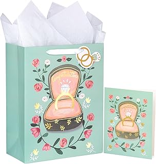 Large 13-inch Wedding Gift Bags with Card and Tissue