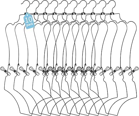 Black 10-Pack Stylish Body Shape Bikini Hangers