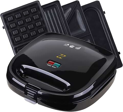 Breakfast Sandwich Maker with Detachable Non-stick Plates