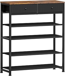 5-Tier Shoe Rack with Drawers and Shelves