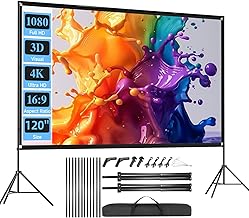 120-inch Foldable Outdoor Projector Screen with Stand