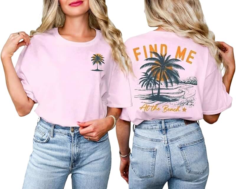 Women’s Tropical Coconut Tree Beach T-Shirt