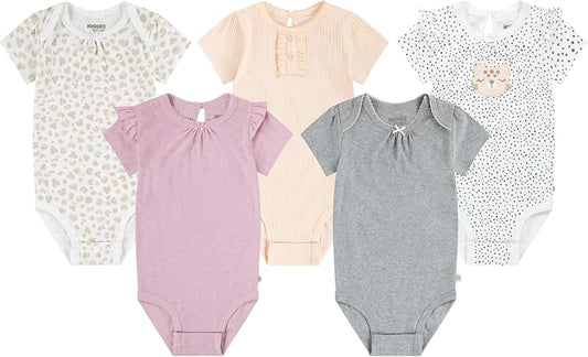 Unisex Baby 5-Pack Elevated Bodysuits