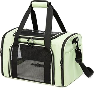 Soft-sided pet carrier for small dogs and cats
