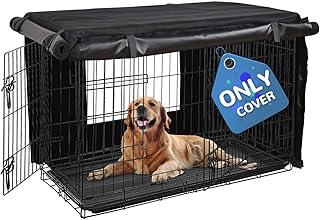 Heavy-Duty Dog Crate Cover with Pockets and Mesh