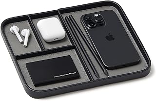 Leather Valet Tray for Keys, Watch, Wallet, Jewelry