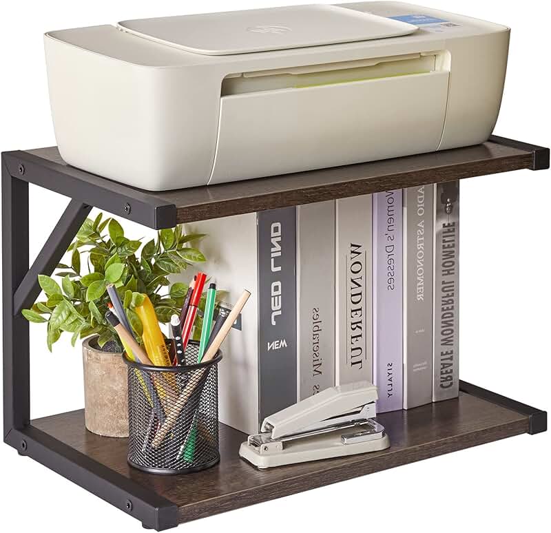 Two-Tier Desktop Printer and Organizer Shelf