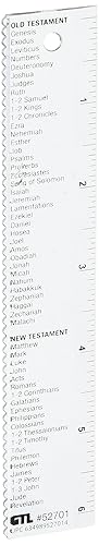 6-inch straight-edge ruler with Bible books