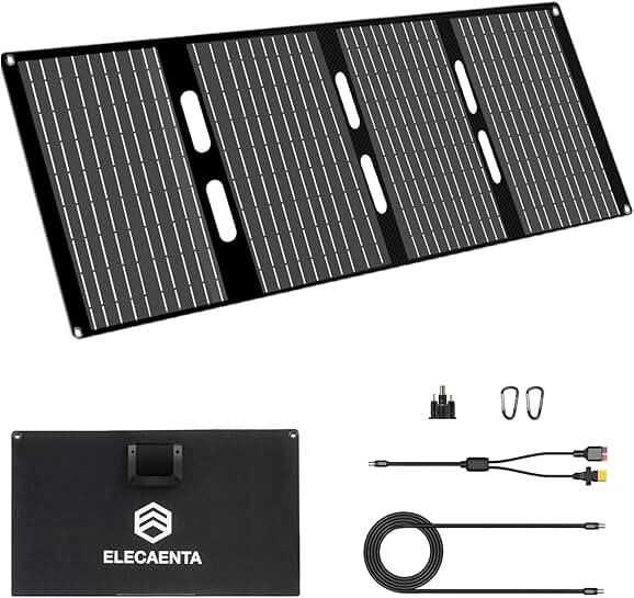 Portable 60W Waterproof Foldable Solar Panel for Camping