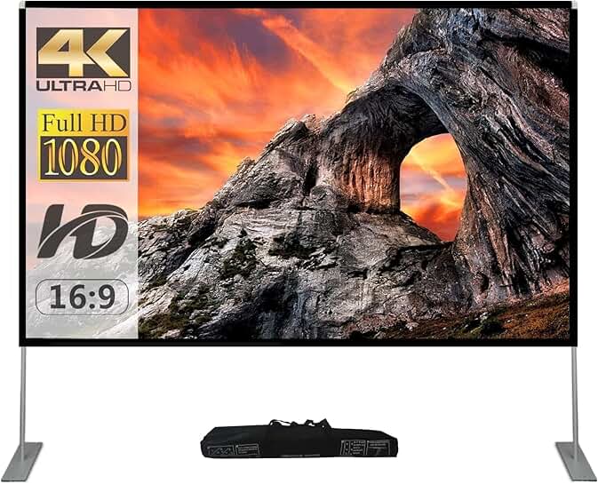 100-Inch Outdoor Projector Screen with Stand