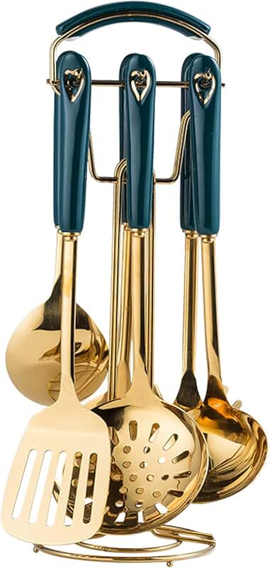 Silicone Kitchen Utensils with Wooden Handles