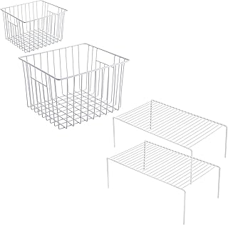 Two Large Freezer Storage Baskets