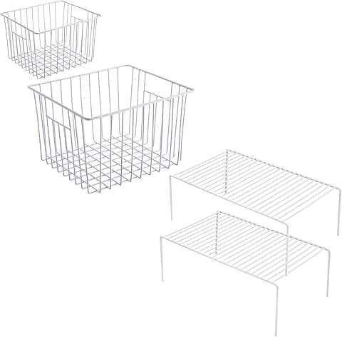 Two Large Freezer Storage Baskets