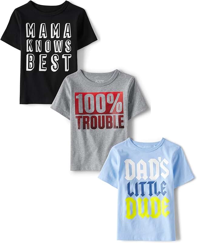 Baby Boys and Toddler Sports T-Shirts, 3 Pack