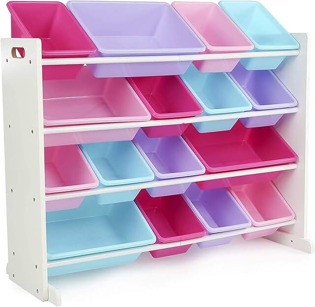 Large Toy Storage Organizer with 16 Removable Bins