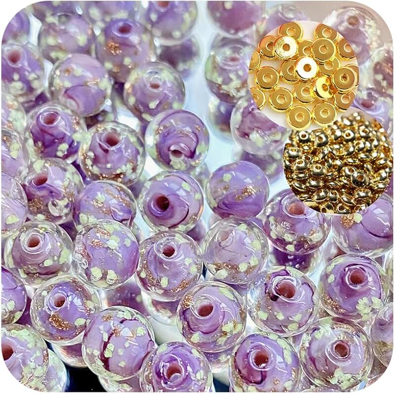 8mm Glow-in-the-Dark Glass Beads for Jewelry Making, 200pcs