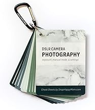 Photography Settings Cheat Sheet Cards for DSLR Cameras