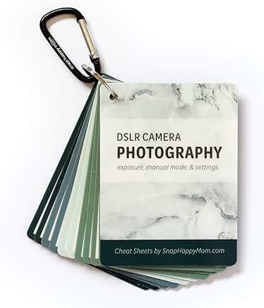 Photography Settings Cheat Sheet Cards for DSLR Cameras