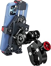 Metal Motorcycle Phone Mount with Lock and Vibration Dampener