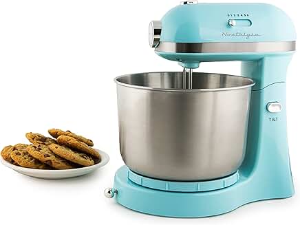 Retro 3.5 Qt Stand Mixer with Tilt Head and Stainless Steel Bowl