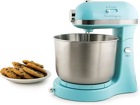Retro 3.5 Qt Stand Mixer with Tilt Head and Stainless Steel Bowl