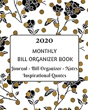 Monthly Bill Organizer Book with Notes and Quotes