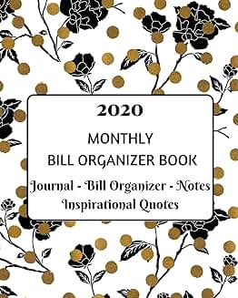 Monthly Bill Organizer Book with Notes and Quotes