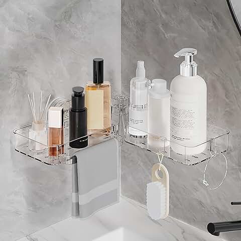 Rotating Corner Shower Caddy with Suction Cups