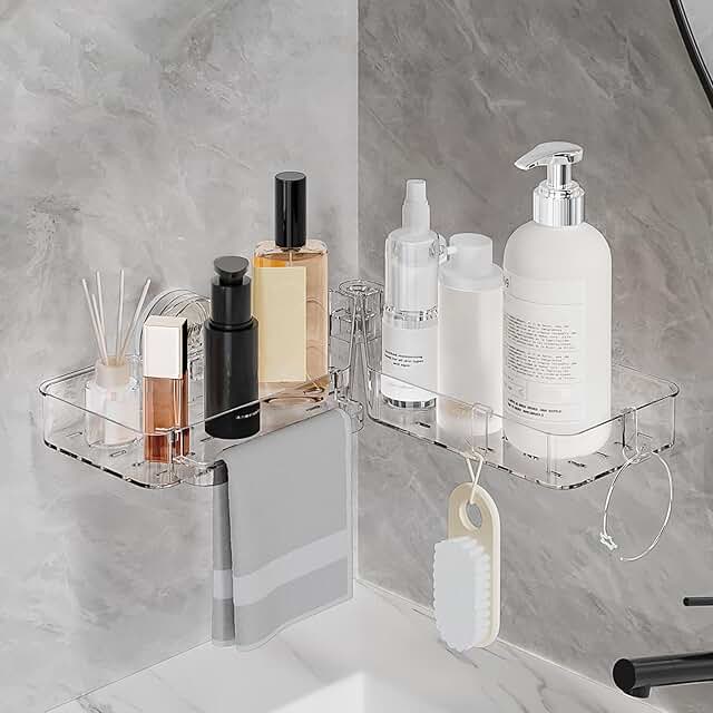 Rotating Corner Shower Caddy with Suction Cups