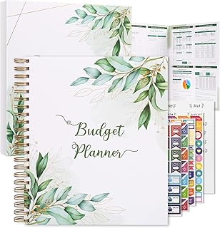 Large 8.5 x 11 Inch Budget Planner with Monthly Organizer
