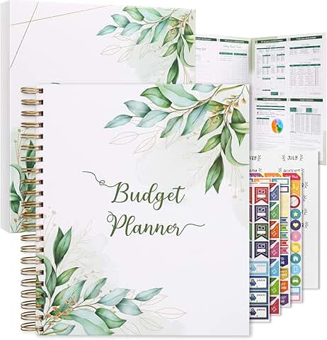 Large 8.5 x 11 Inch Budget Planner with Monthly Organizer