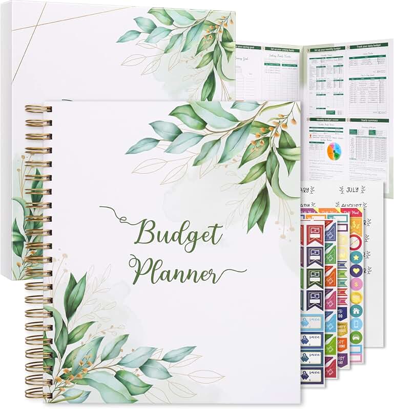 Large 8.5 x 11 Inch Budget Planner with Monthly Organizer