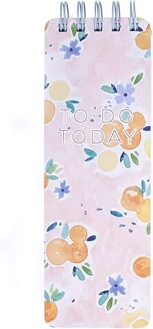 Orange Portable Notepad with 150 Lined Sheets