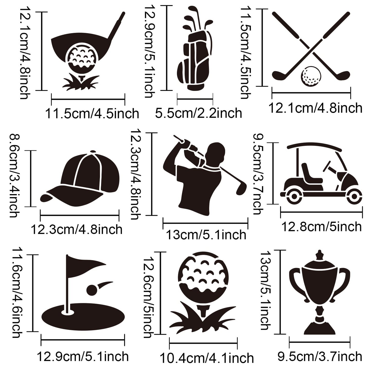 9PCS Golf Set with Washable PET Bag