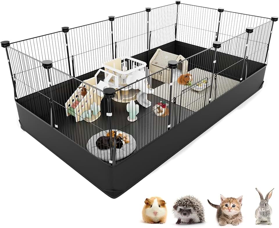 Guinea Pig Cage with Waterproof Bottom and Easy Release