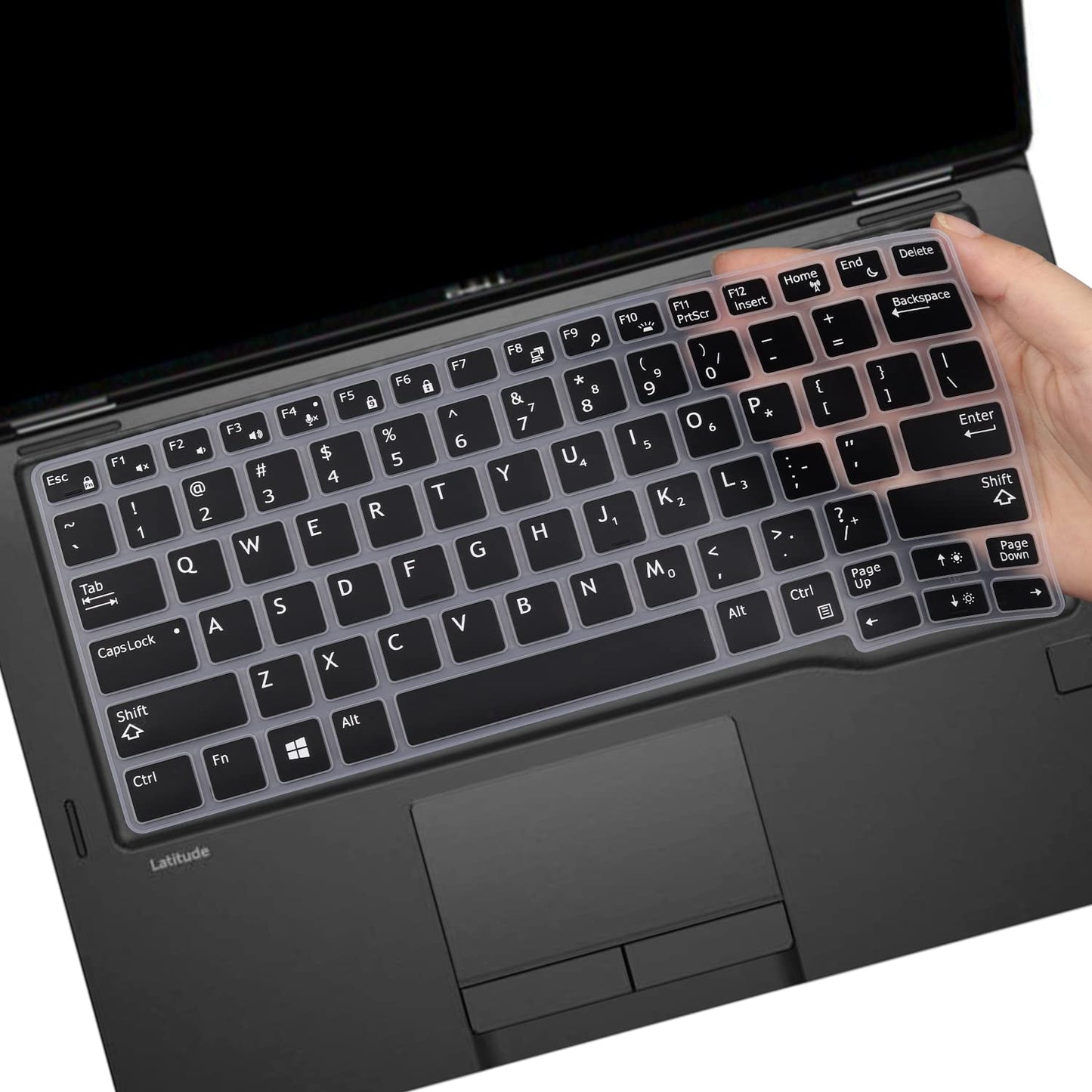 Black keyboard cover for Dell Latitude models