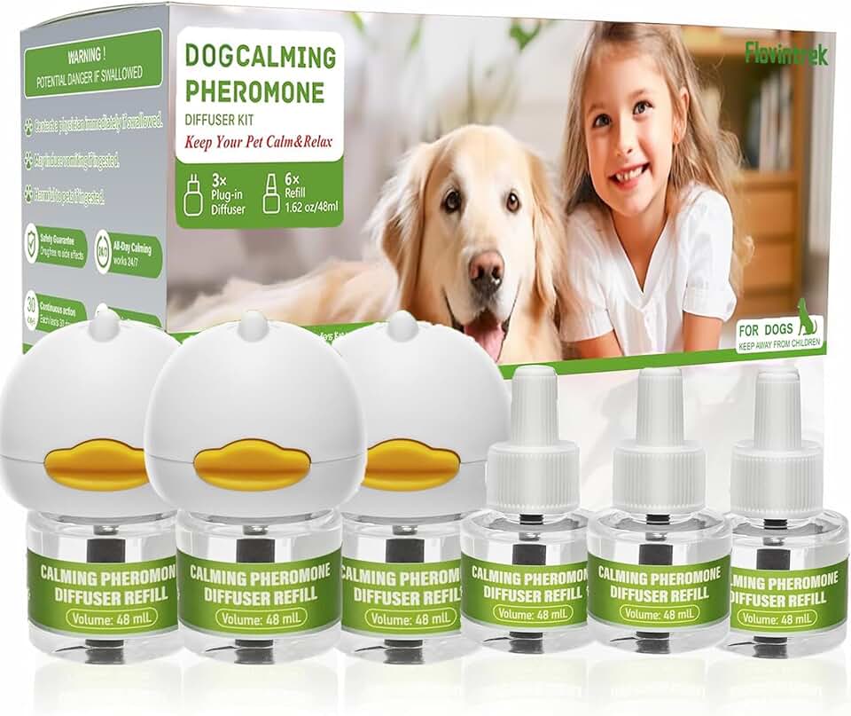 9 Pack Dog Calming Diffuser with 180 Days Supply