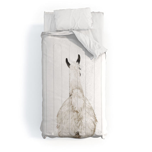 2021 Cotton Comforter, Twin, Big Nose Work Llama Butt