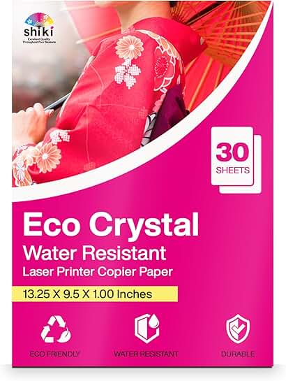 Eco Crystal Laser Photo Paper, 30 Sheets