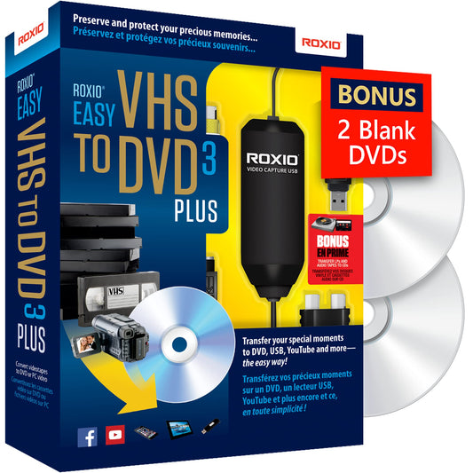 Easy VHS to DVD 3 Plus Video Converter with 2 Bonus DVDs
