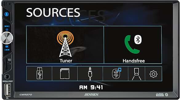 7-inch LED Touch Screen Car Stereo with Bluetooth and Backup Camera